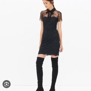 Sandro Rosen dress black lace